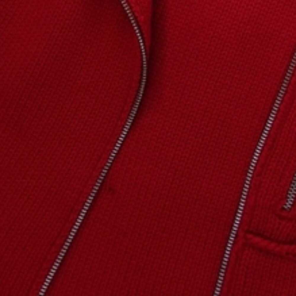 Anthropologie One Girl Who Red Wool Knit Sweater Moto Jacket | Size S - Picture 14 of 15